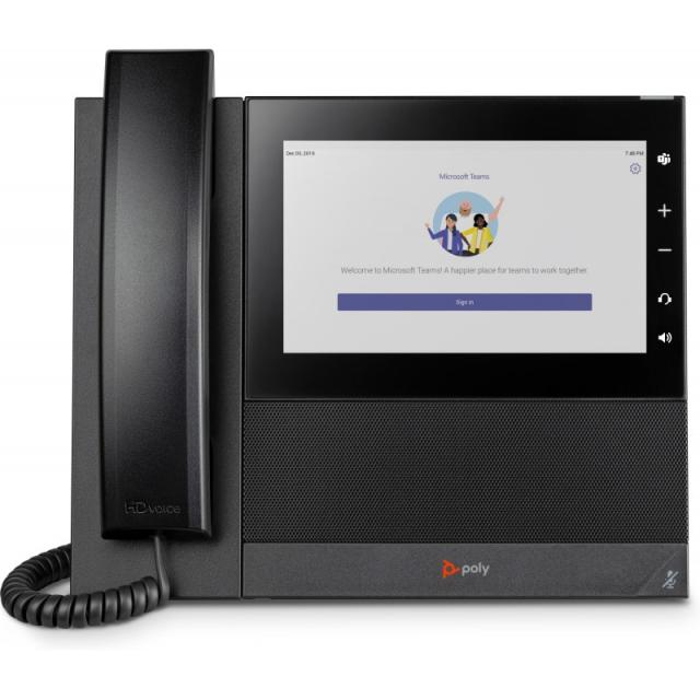 HP Poly - Teléfono multimedia empresarial Poly CCX 600 para Microsoft Teams y habilitado para alimentación a través de Ethernet
