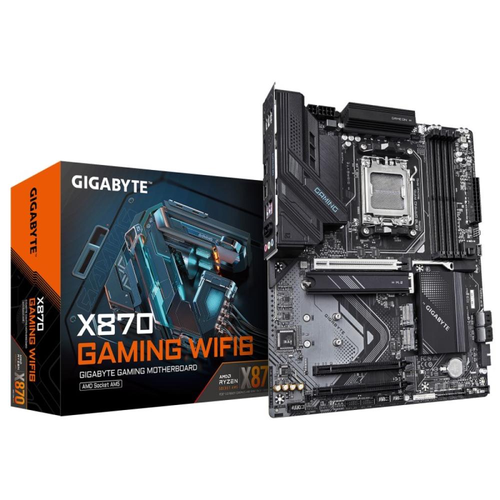 GIGABYTE - X870 GAMING WIFI6 Placa Base - Compatible con CPUs AMD Ryzen 9000, 8+2+2 fases VRM, hasta 8000MHz DDR5 (OC), 1xPCIe 5