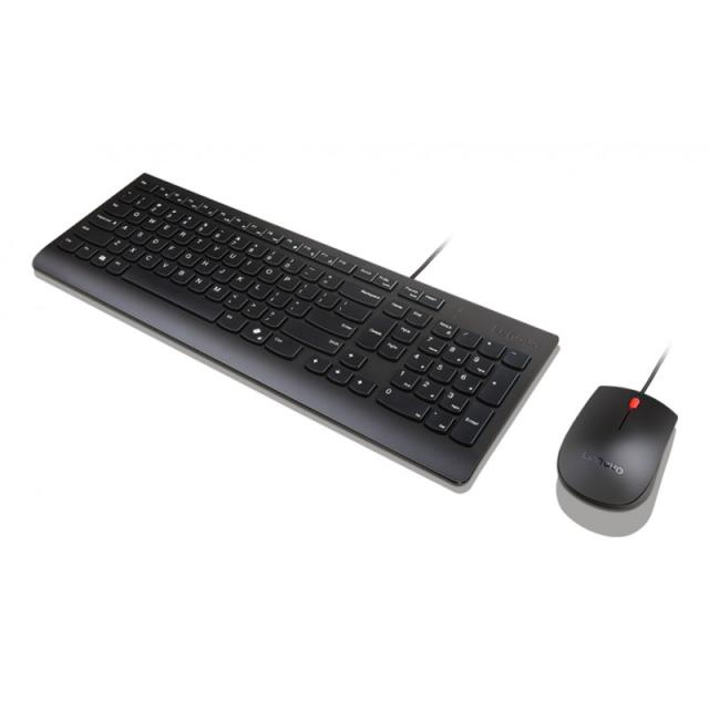 Lenovo - Essential Wired Combo (ES 172) teclado Ratón incluido Universal USB Español Negro