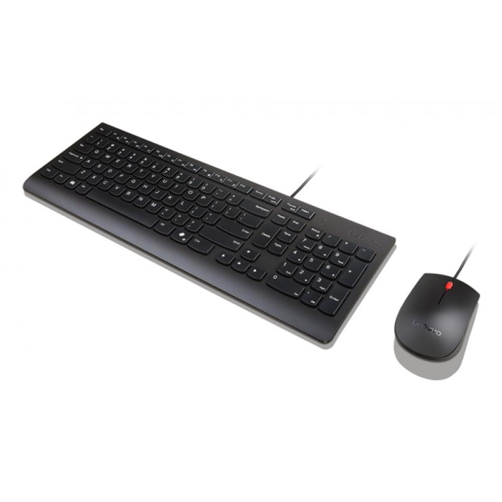 Lenovo - Essential Wired Combo (ES 172) teclado Ratón incluido Universal USB Español Negro
