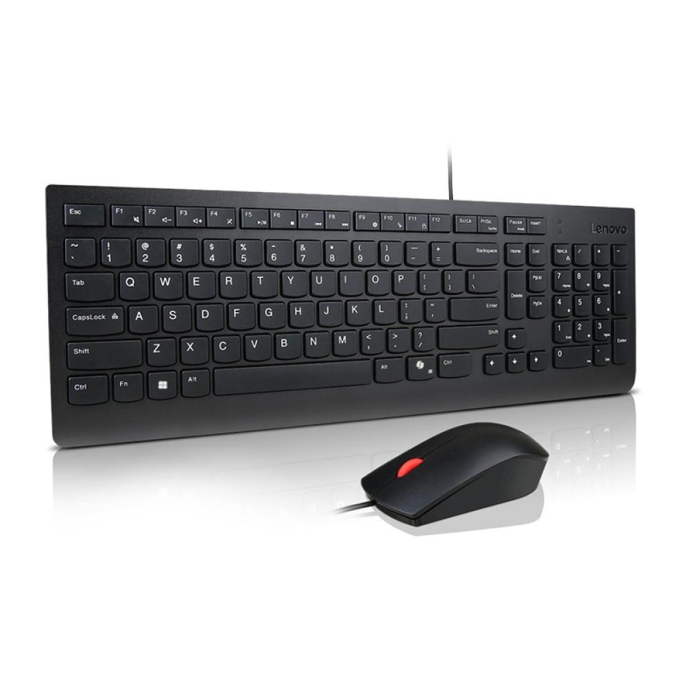 Lenovo - Essential Wired Combo (ES 172) teclado Ratón incluido Universal USB Español Negro