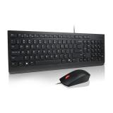 Lenovo - Essential Wired Combo (ES 172) teclado Ratón incluido Universal USB Español Negro