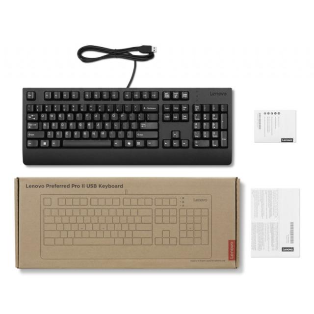 Lenovo - Preferred Pro II USB (ES) teclado Hogar / Oficina Negro