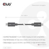 CLUB3D - CAC-2501 cable Thunderbolt 1 m 120 Gbit/s Negro