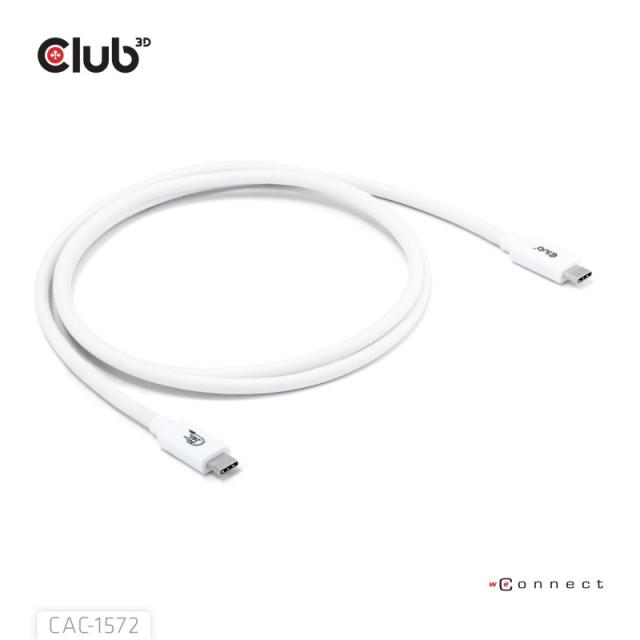 CLUB3D - CAC-1572 cable USB USB4 Gen 2x2 1,2 m USB C Blanco