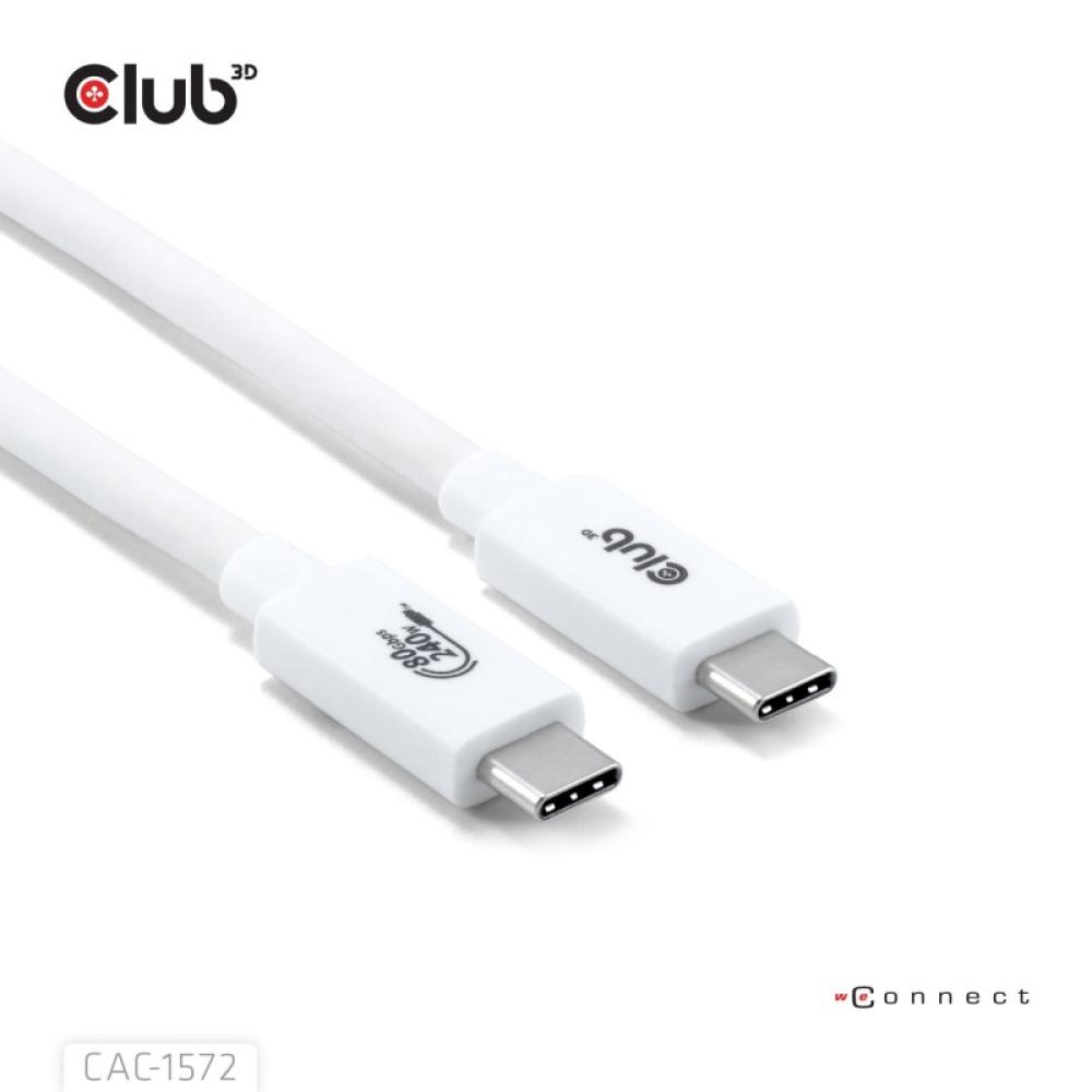 CLUB3D - CAC-1572 cable USB USB4 Gen 2x2 1,2 m USB C Blanco