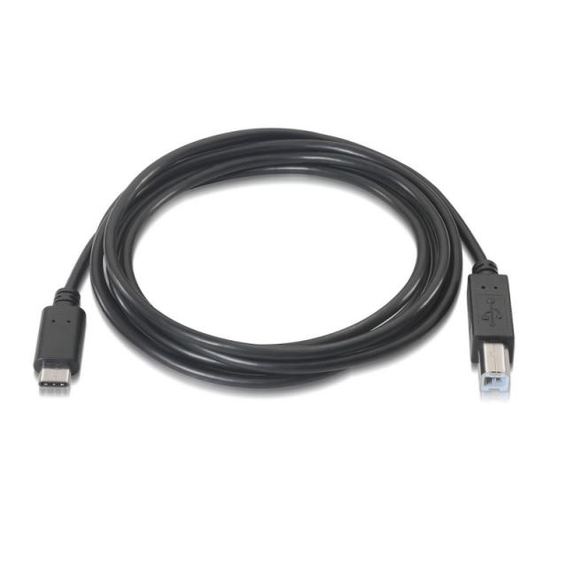 AISENS - A107-0053 cable USB USB 2.0 1 m USB C USB B Negro