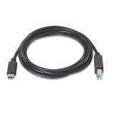AISENS - A107-0053 cable USB USB 2.0 1 m USB C USB B Negro
