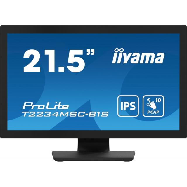iiyama - ProLite T2234MSC-B1S pantalla para PC 54,6 cm (21.5") 1920 x 1080 Pixeles Full HD Pantalla táctil Negro