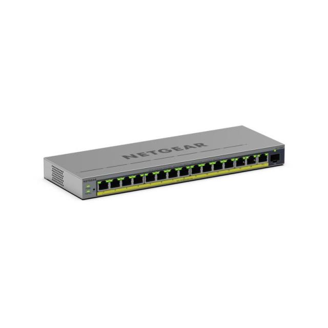 NETGEAR - GS116EPP Gestionado L2/L3 Gigabit Ethernet (10/100/1000) Energía sobre Ethernet (PoE) Gris