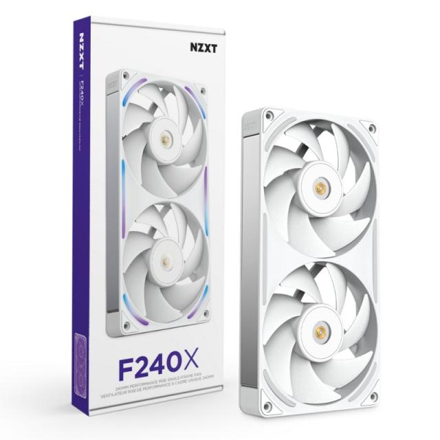 NZXT - F240X Carcasa del ordenador Ventilador 12 cm Blanco 1 pieza(s)