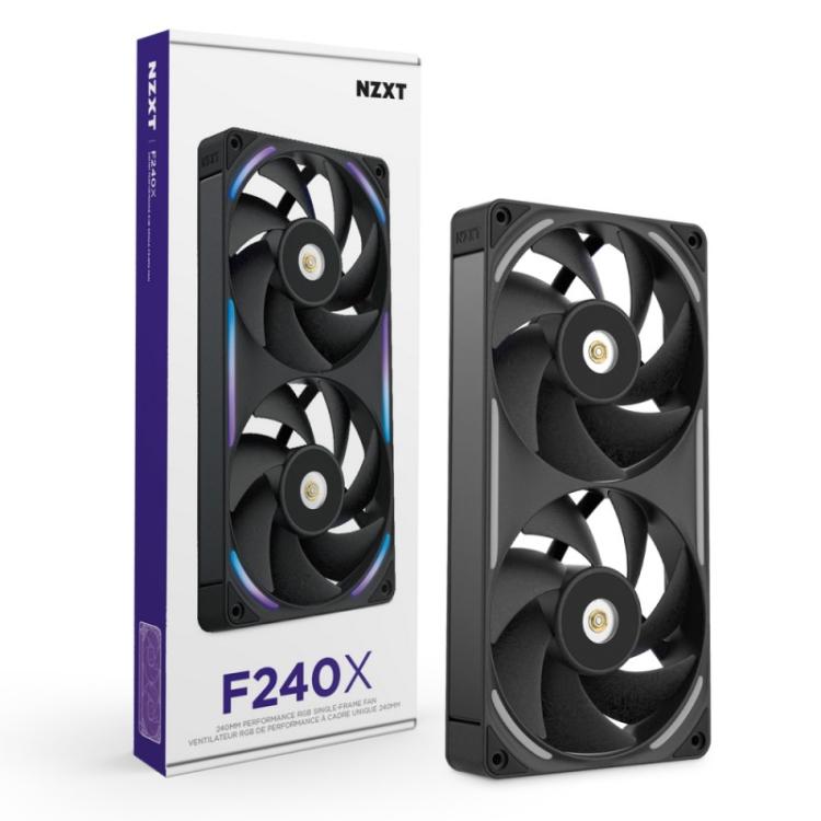 NZXT - F240X Carcasa del ordenador Ventilador 12 cm Negro 1 pieza(s)