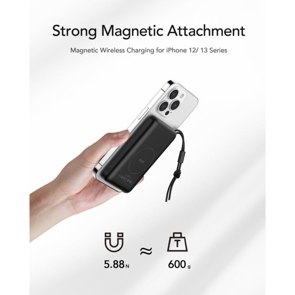 VEGER - MagOn W1151-B 10000mAh powerbank Magnetic Wireless PD20W