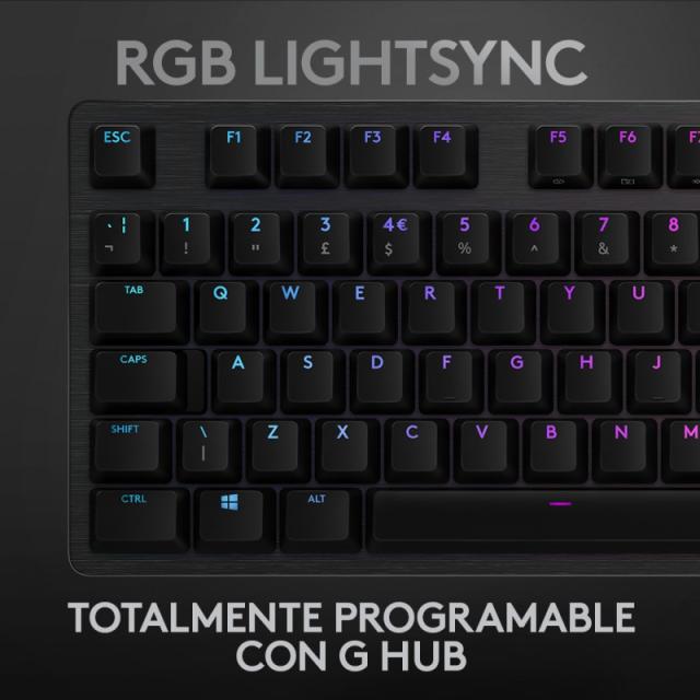 Logitech G - 920-009344 teclado Juego USB QWERTY Español Carbono