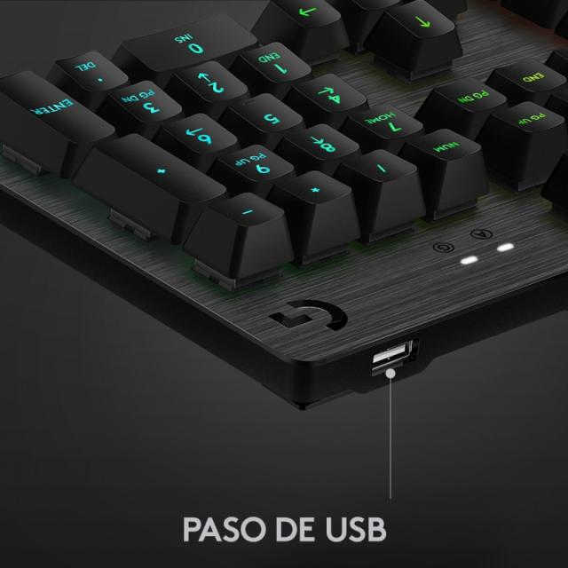 Logitech G - 920-009344 teclado Juego USB QWERTY Español Carbono