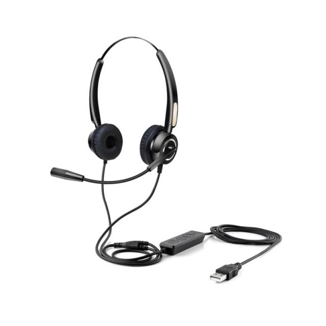 Urban Factory - USB HEADSET WITH REMOTE CONTROL Auriculares Alámbrico Diadema USB tipo A Negro