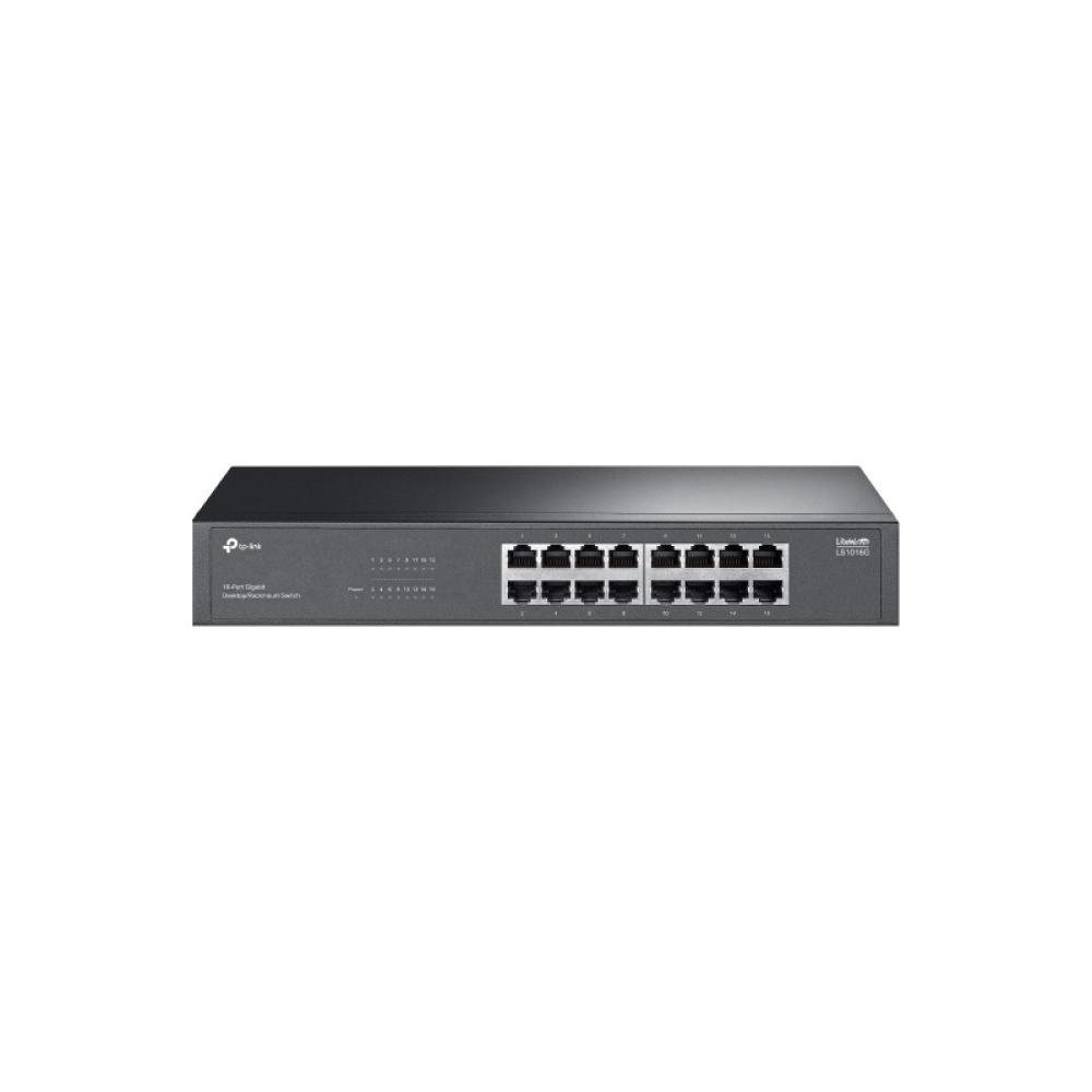 TP-Link - LS1016G switch No administrado Gigabit Ethernet (10/100/1000) Negro