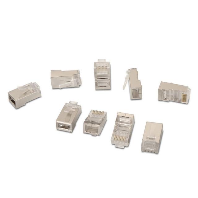 AISENS - A138-0293 conector RJ-45 Acero inoxidable, Transparente