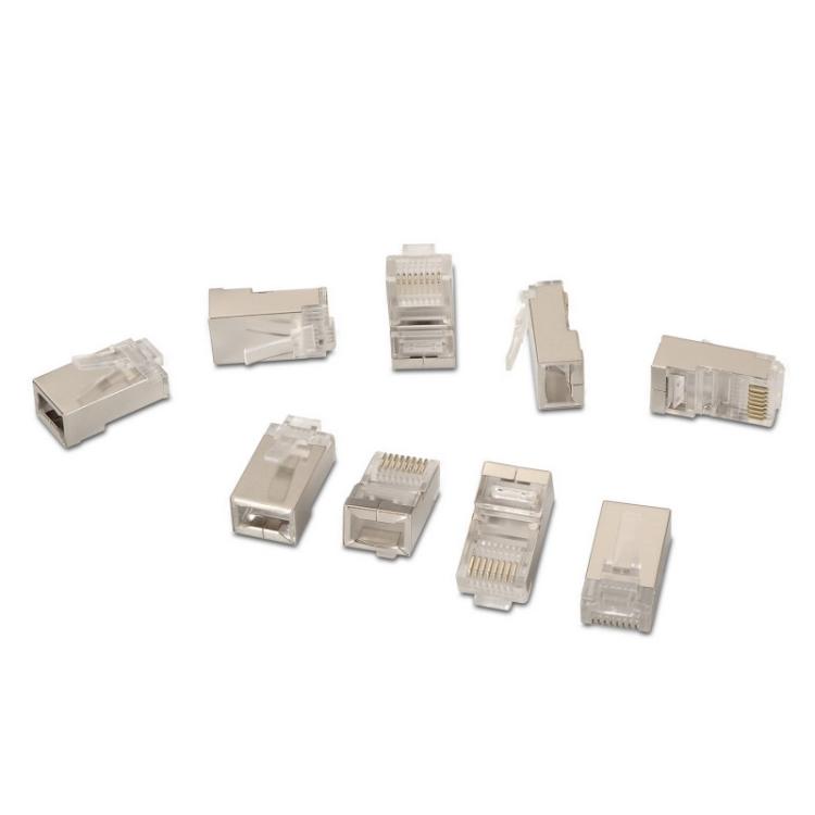 AISENS - A138-0293 conector RJ-45 Acero inoxidable, Transparente
