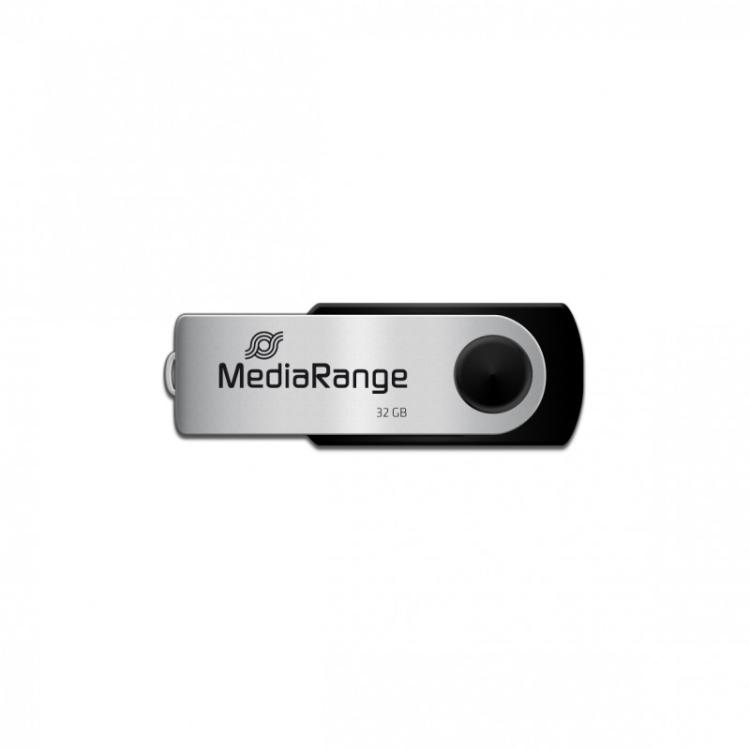 MediaRange - MR911 unidad flash USB 32 GB USB Type-A / Micro-USB 2.0 Negro, Plata