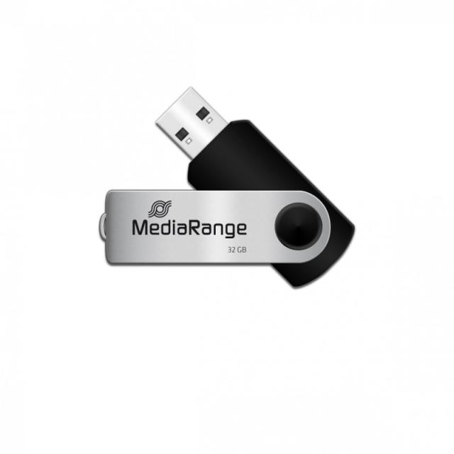 MediaRange - MR911 unidad flash USB 32 GB USB Type-A / Micro-USB 2.0 Negro, Plata