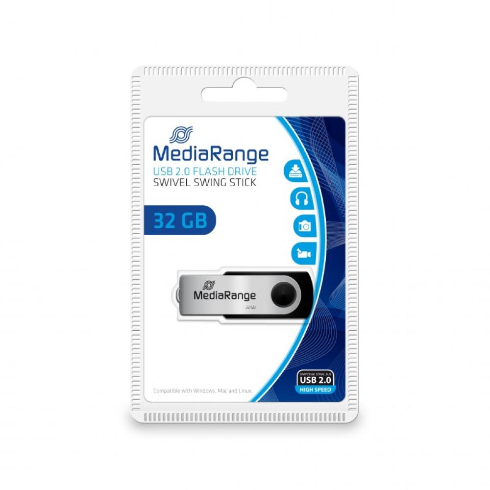 MediaRange - MR911 unidad flash USB 32 GB USB Type-A / Micro-USB 2.0 Negro, Plata