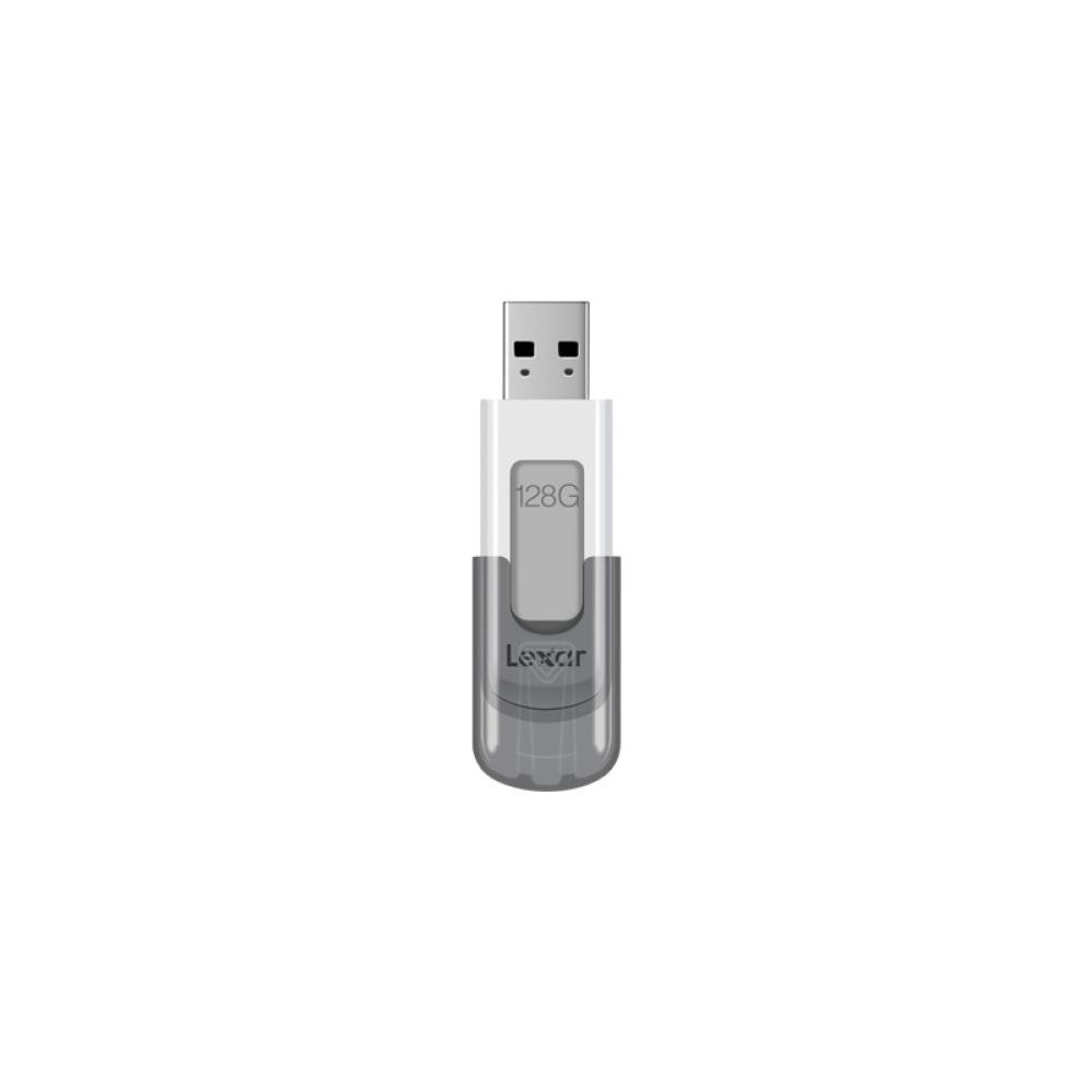 Lexar - JumpDrive V100 unidad flash USB 128 GB USB tipo A 3.2 Gen 1 (3.1 Gen 1) Gris, Blanco