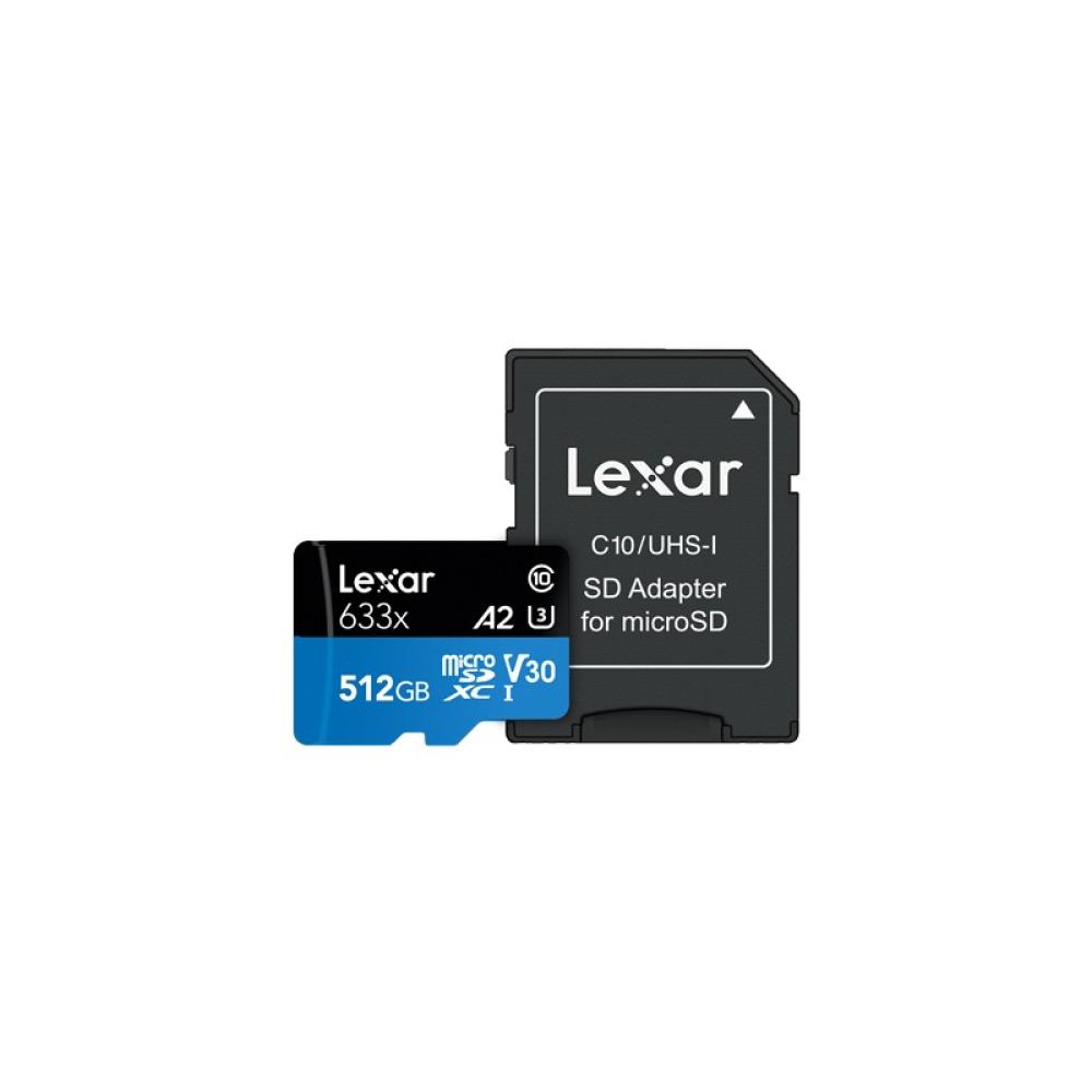 Lexar - 633x 512 GB MicroSDXC UHS-I Clase 10