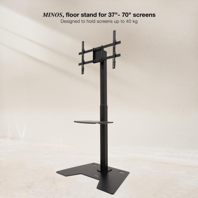 TooQ - Soporte Elevador Multiusos para Monitor/Portátil, Negro - FS2284M-B