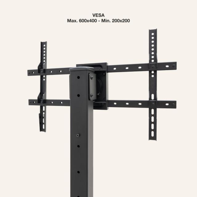 TooQ - Soporte Elevador Multiusos para Monitor/Portátil, Negro - FS2284M-B