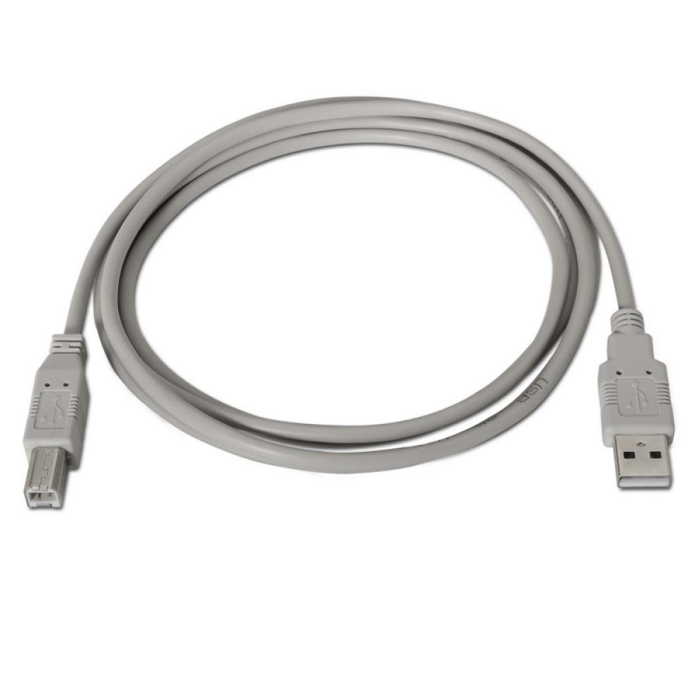 AISENS - A101-0001 cable USB USB 2.0 1 m USB A USB B Beige