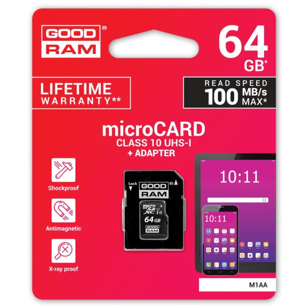 Goodram - M1AA 64 GB MicroSDXC UHS-I Clase 10