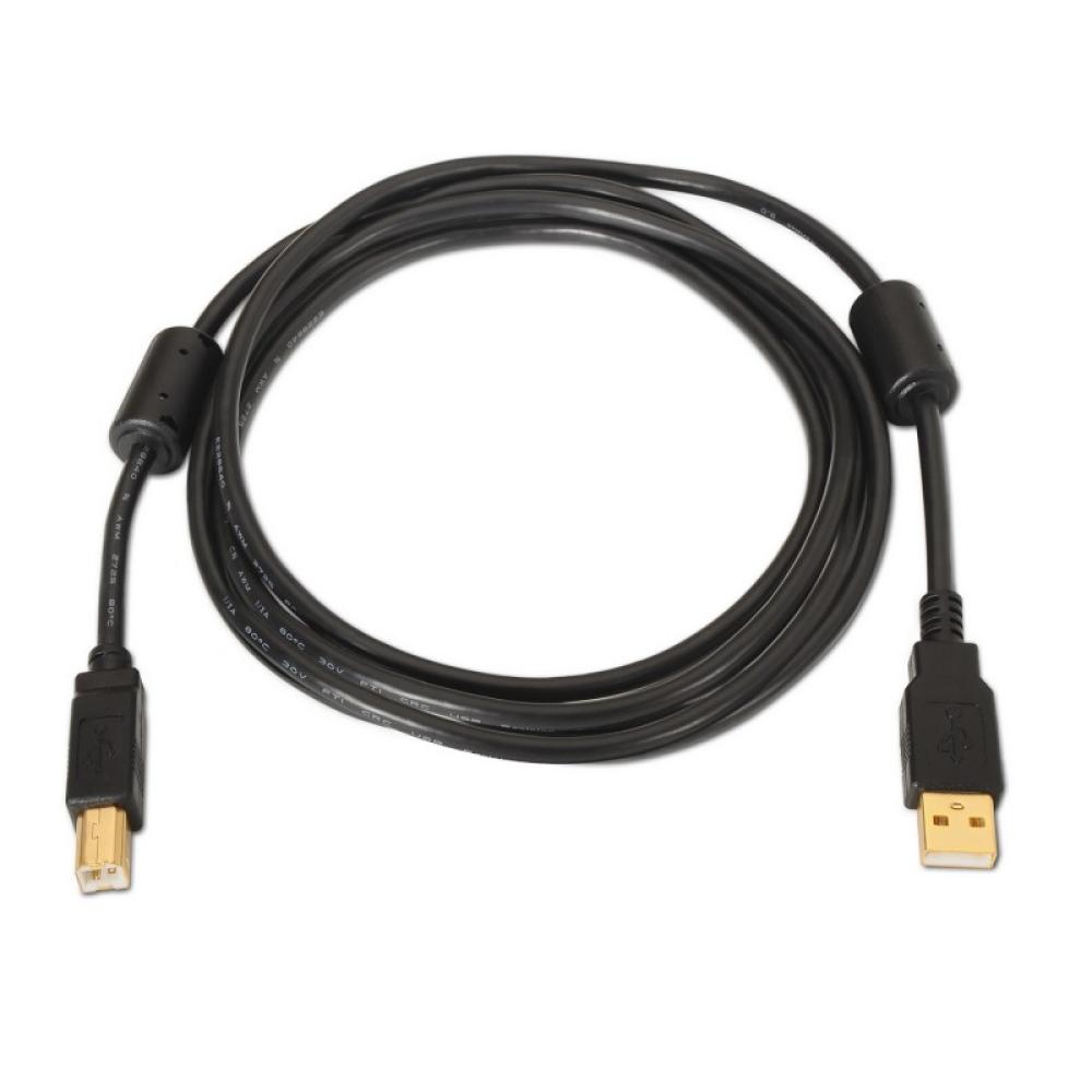 AISENS - A101-0010 cable USB USB 2.0 3 m USB A USB B Negro
