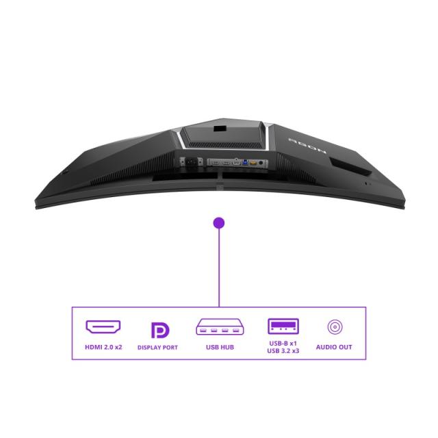 AOC - AGON PRO AG346UCD pantalla para PC 86,4 cm (34") 3440 x 1440 Pixeles Wide Quad HD QD-OLED Negro, Gris