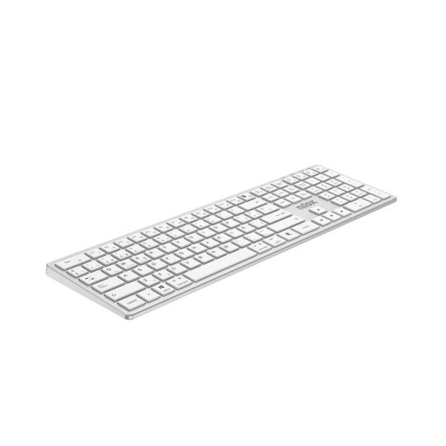 Nilox - PRO WIRELESS SILVER ESPANOL teclado Hogar / Oficina USB + Bluetooth QWERTY Español Blanco