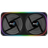 Aerocool - ASTRO24 Doble Ventilador PC 12cm ARGB LED Soporte Antivibración Negro