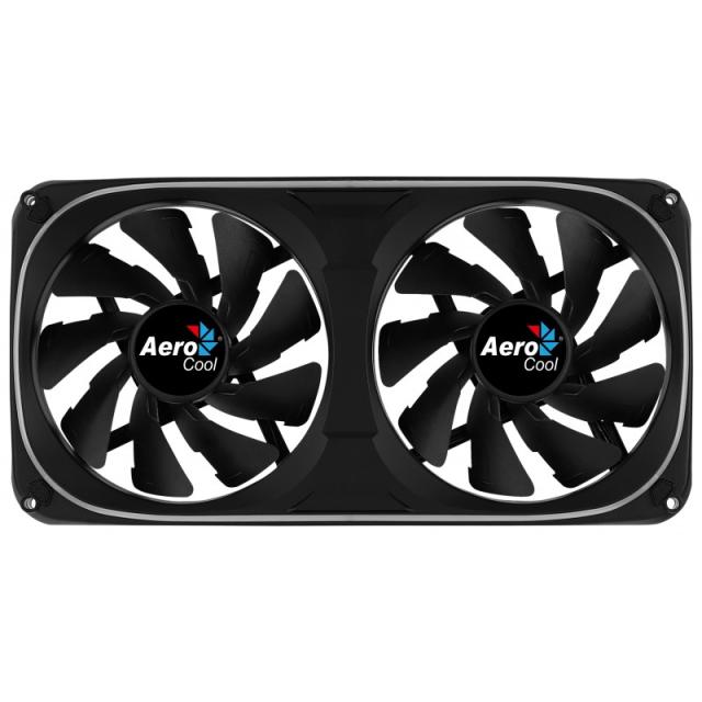 Aerocool - ASTRO24 Doble Ventilador PC 12cm ARGB LED Soporte Antivibración Negro