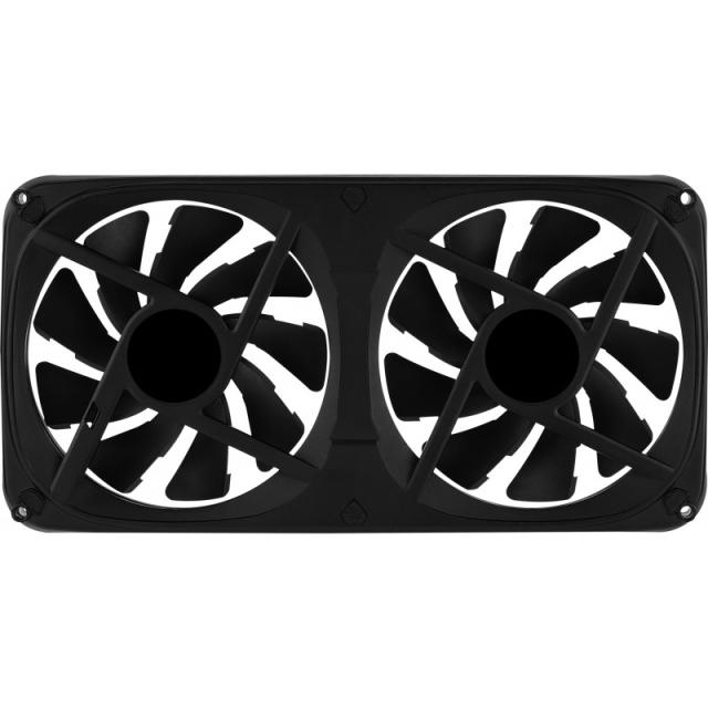 Aerocool - ASTRO24 Doble Ventilador PC 12cm ARGB LED Soporte Antivibración Negro