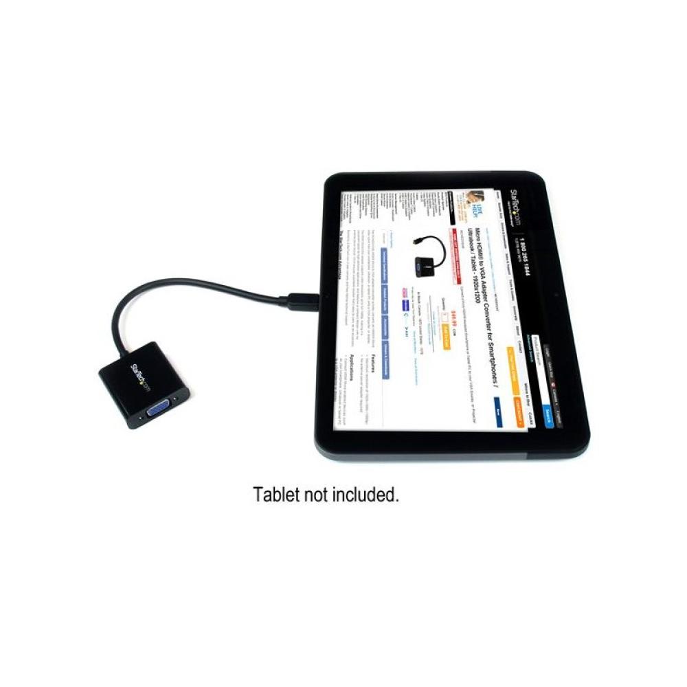 StarTech.com - Adaptador Conversor Micro HDMI a VGA para Smartphones / Ultrabooks / Tabletas - 1920x1080