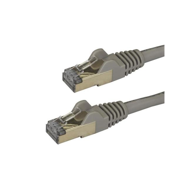 StarTech.com - Cable de 3m de Red Ethernet RJ45 Cat6a Blindado STP - Cable sin Enganche Snagless - Gris