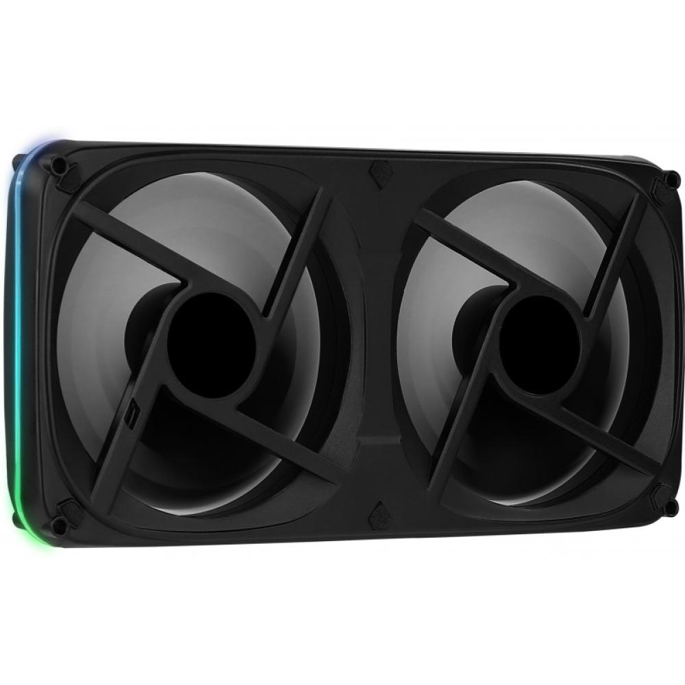Aerocool - ASTRO24 Doble Ventilador PC 12cm ARGB LED Soporte Antivibración Negro