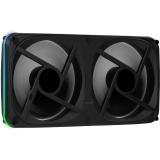 Aerocool - ASTRO24 Doble Ventilador PC 12cm ARGB LED Soporte Antivibración Negro