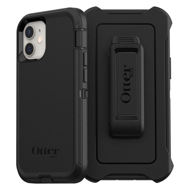 OtterBox - Defender Series para Apple iPhone 12/iPhone 12 Pro, negro