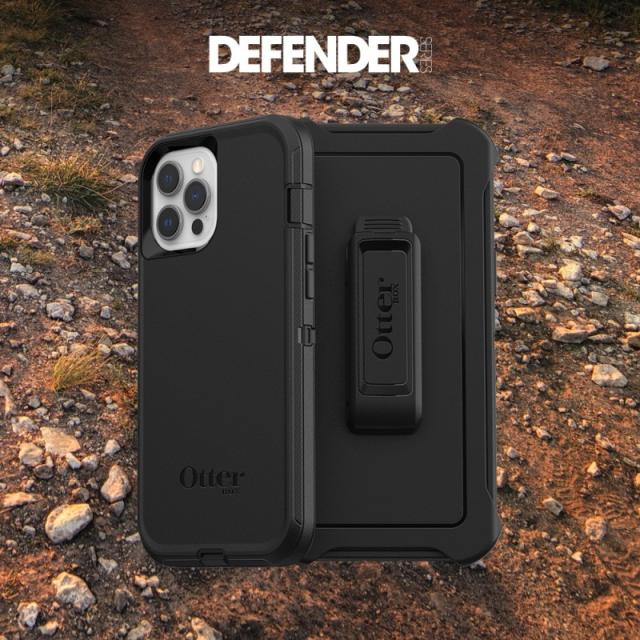 OtterBox - Defender Series para Apple iPhone 12/iPhone 12 Pro, negro