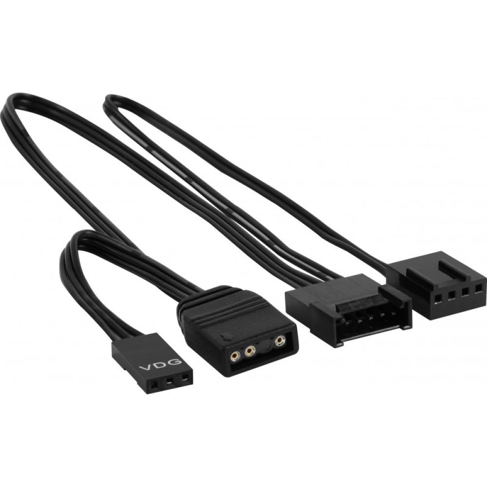 Aerocool - ASTRO24 Doble Ventilador PC 12cm ARGB LED Soporte Antivibración Negro