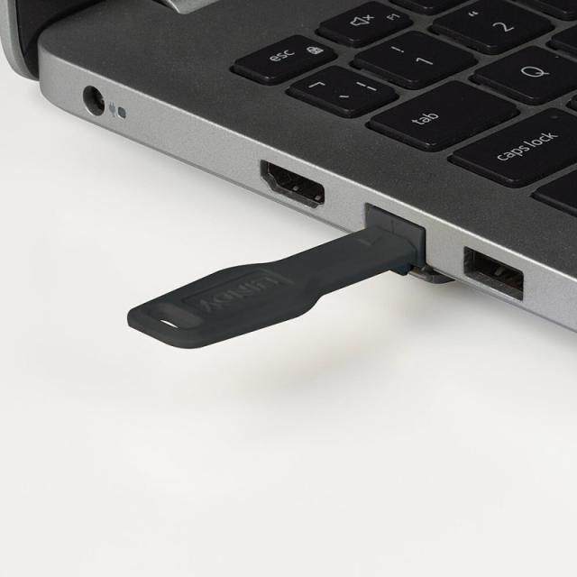 Lindy - 47890 bloqueador de puerto Llave de bloqueador de puerto RJ-45 Negro Acrilonitrilo butadieno estireno (ABS)