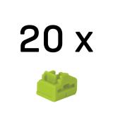 Lindy - 47895 bloqueador de puerto RJ-45 Verde Acrilonitrilo butadieno estireno (ABS) 20 pieza(s)