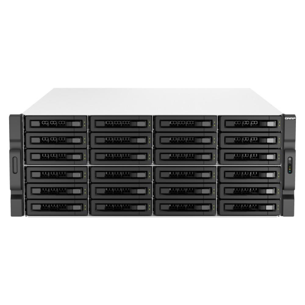 QNAP - TS-H3087XU-RP NAS Bastidor (4U) Intel Xeon E E-2378 64 GB DDR4 0 TB QuTS hero Negro, Blanco