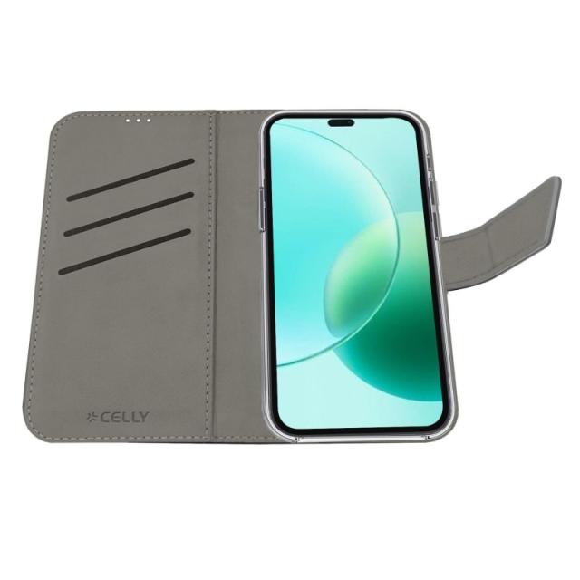 Celly - WALLY funda para teléfono móvil 17 cm (6.7") Funda cartera Negro - WALLY1140