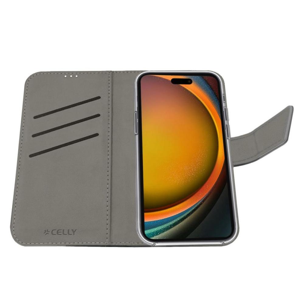 Celly - WALLY funda para teléfono móvil 16,5 cm (6.5") Funda cartera Arena